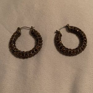 Lia Sophia bronze hoop earrings